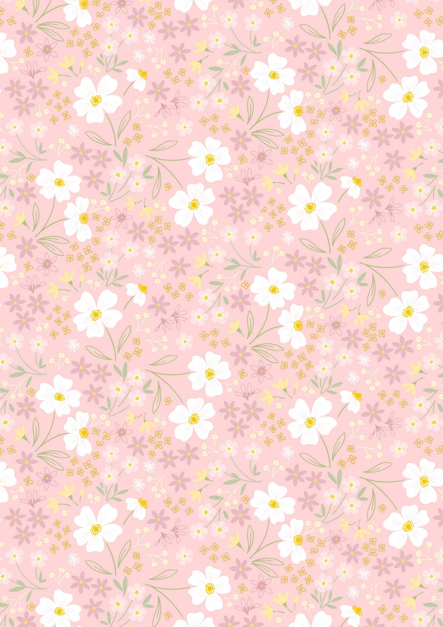 Joys of Spring - Songs of Spring Light Pink Lewis and Irene fabrics Cassandra Connolly