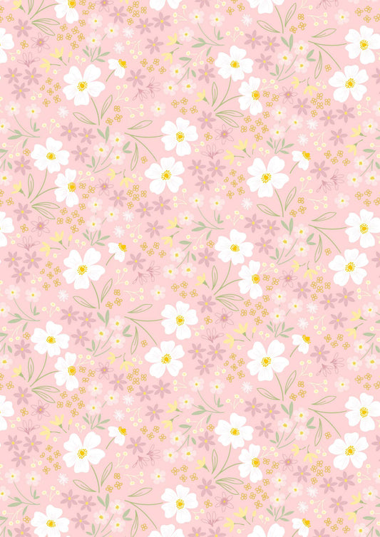 Joys of Spring - Songs of Spring Light Pink Lewis and Irene fabrics Cassandra Connolly