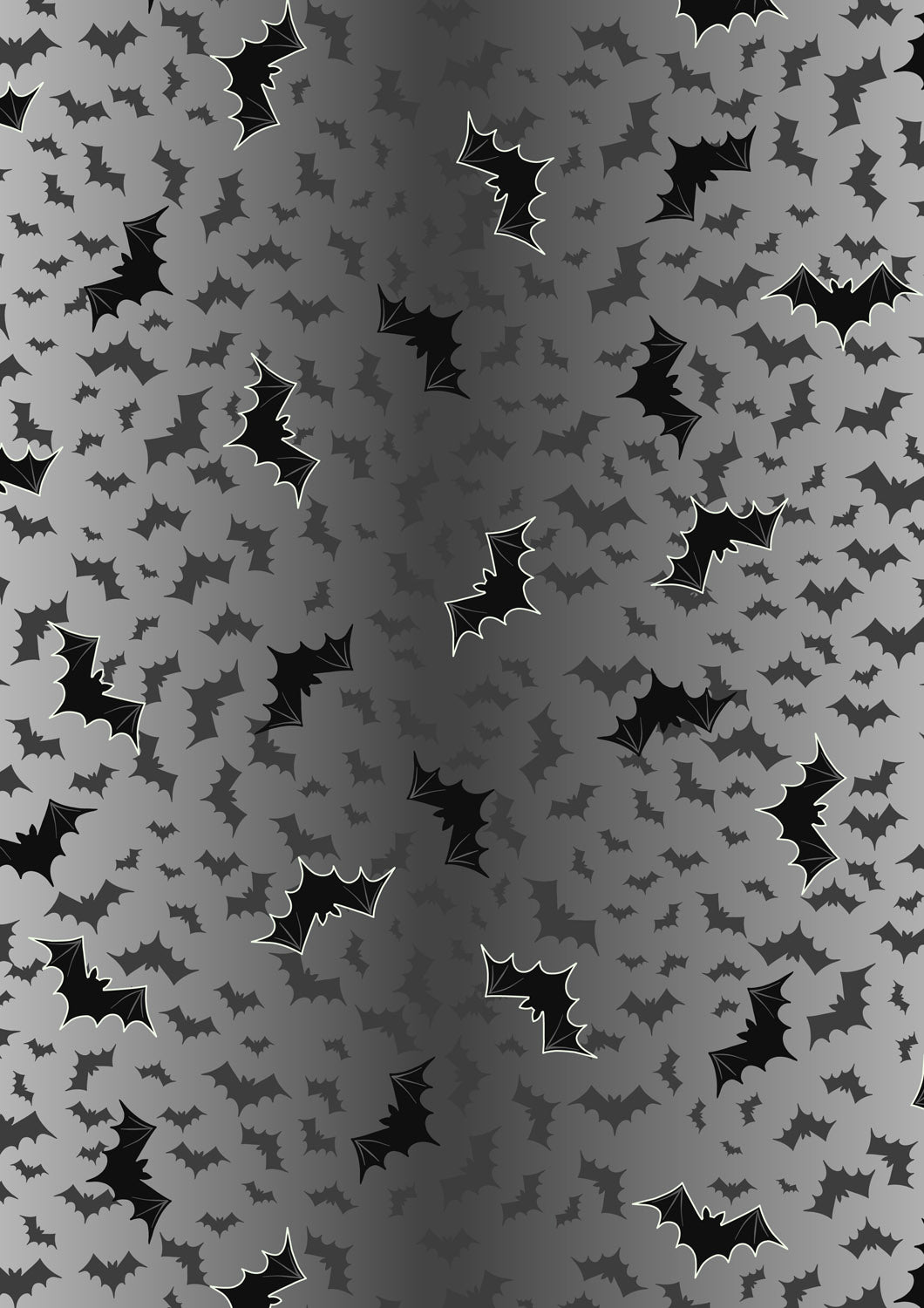 Transylvania Glow - Bat Ombre Grey to Black
