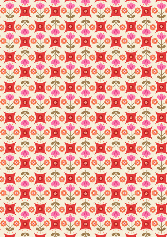 Boho Blooms - Red Flower Circles