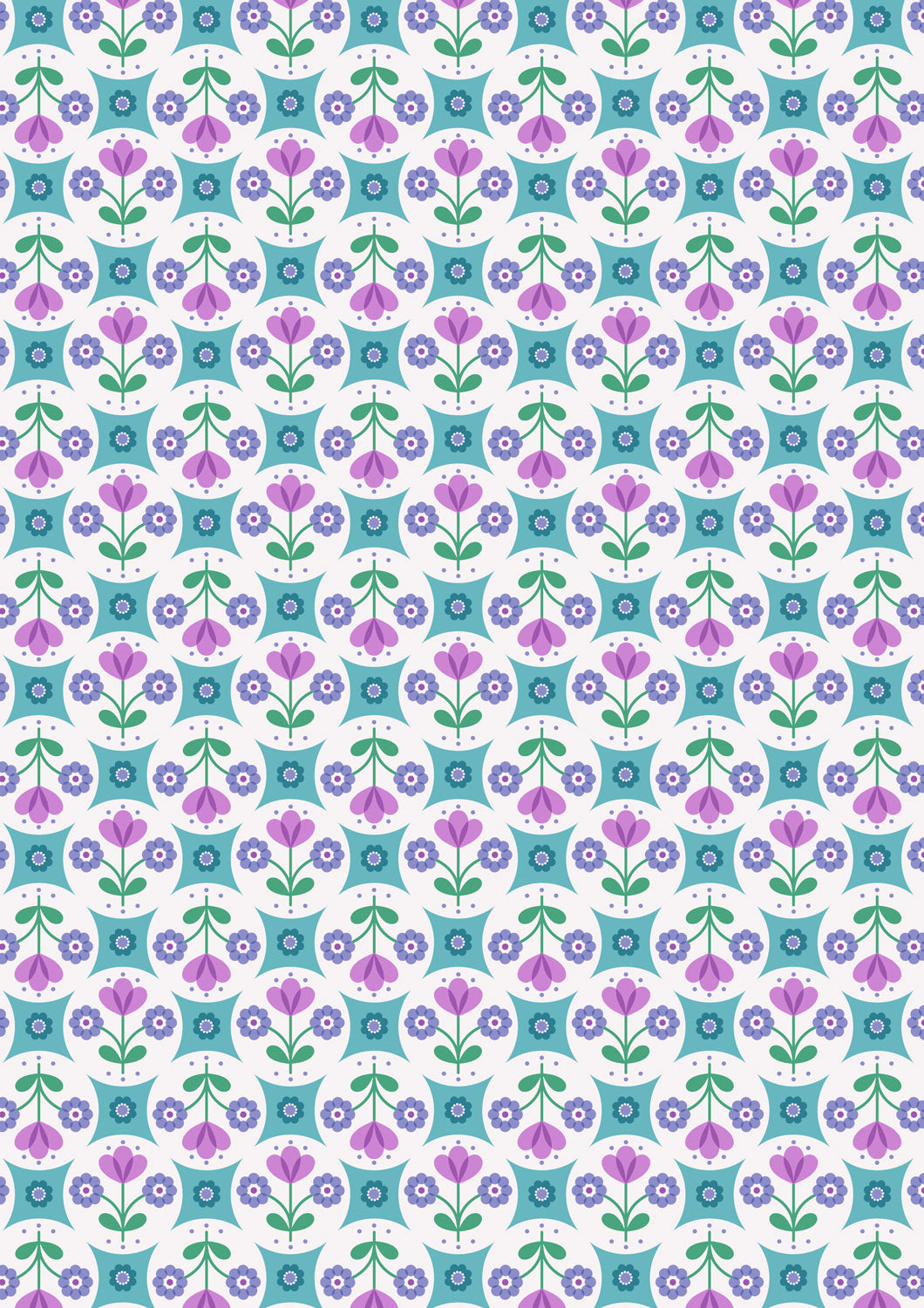 Boho Blooms - Blue Flower Circles
