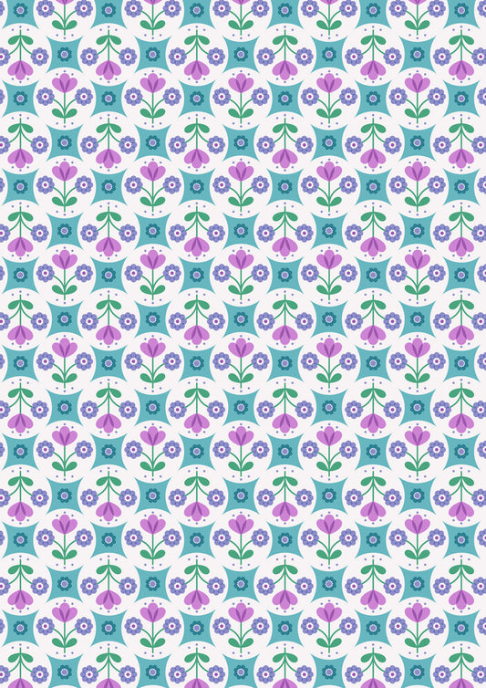 Boho Blooms - Blue Flower Circles