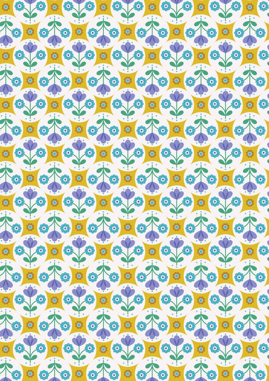Boho Blooms - Yellow and Blue Flower Circles