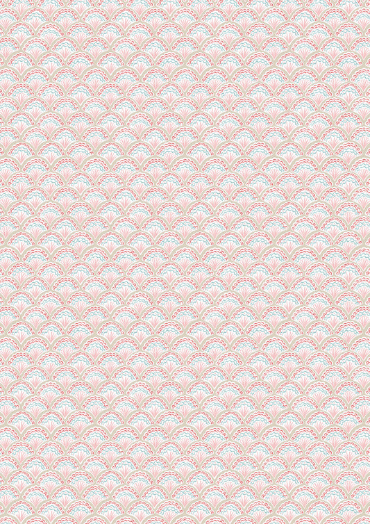Seas The Day - Fancy Shells  Linen and Pink