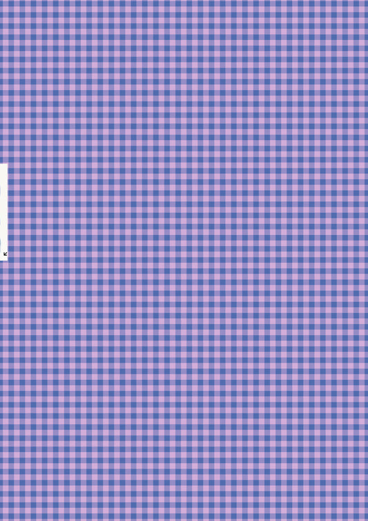 Patchwork Joy - Lavender and Blue Mini Gingham
