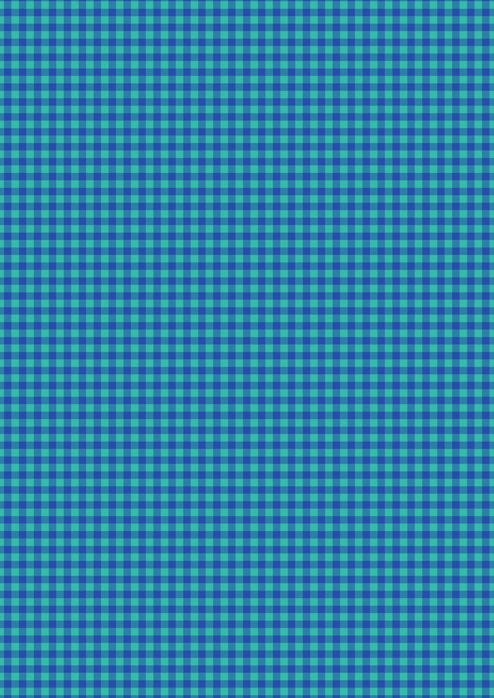 Patchwork Joy - Navy Blue and Turquoise Mini Gingham