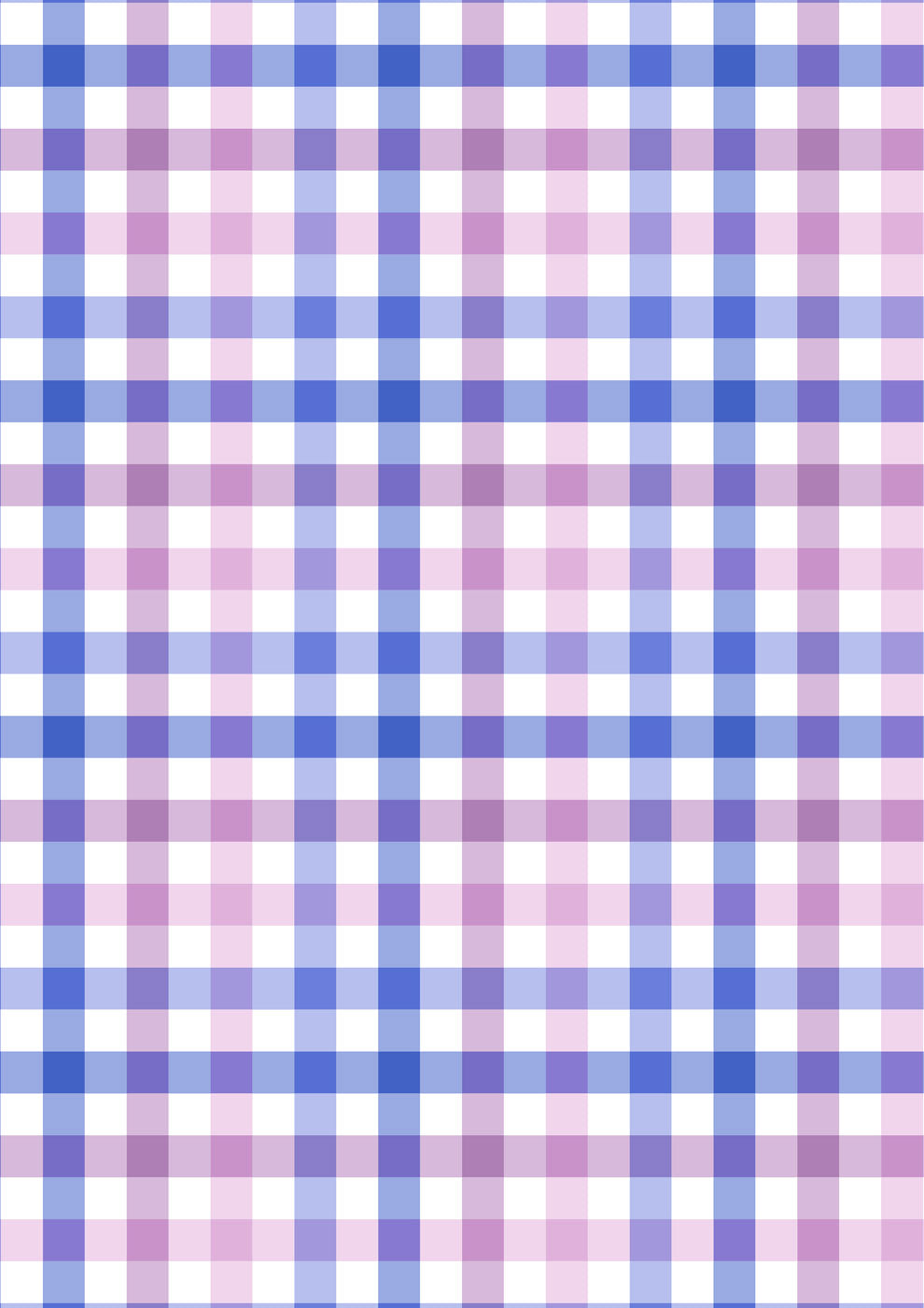Patchwork Joy - Blue to Lilac Big Gingham