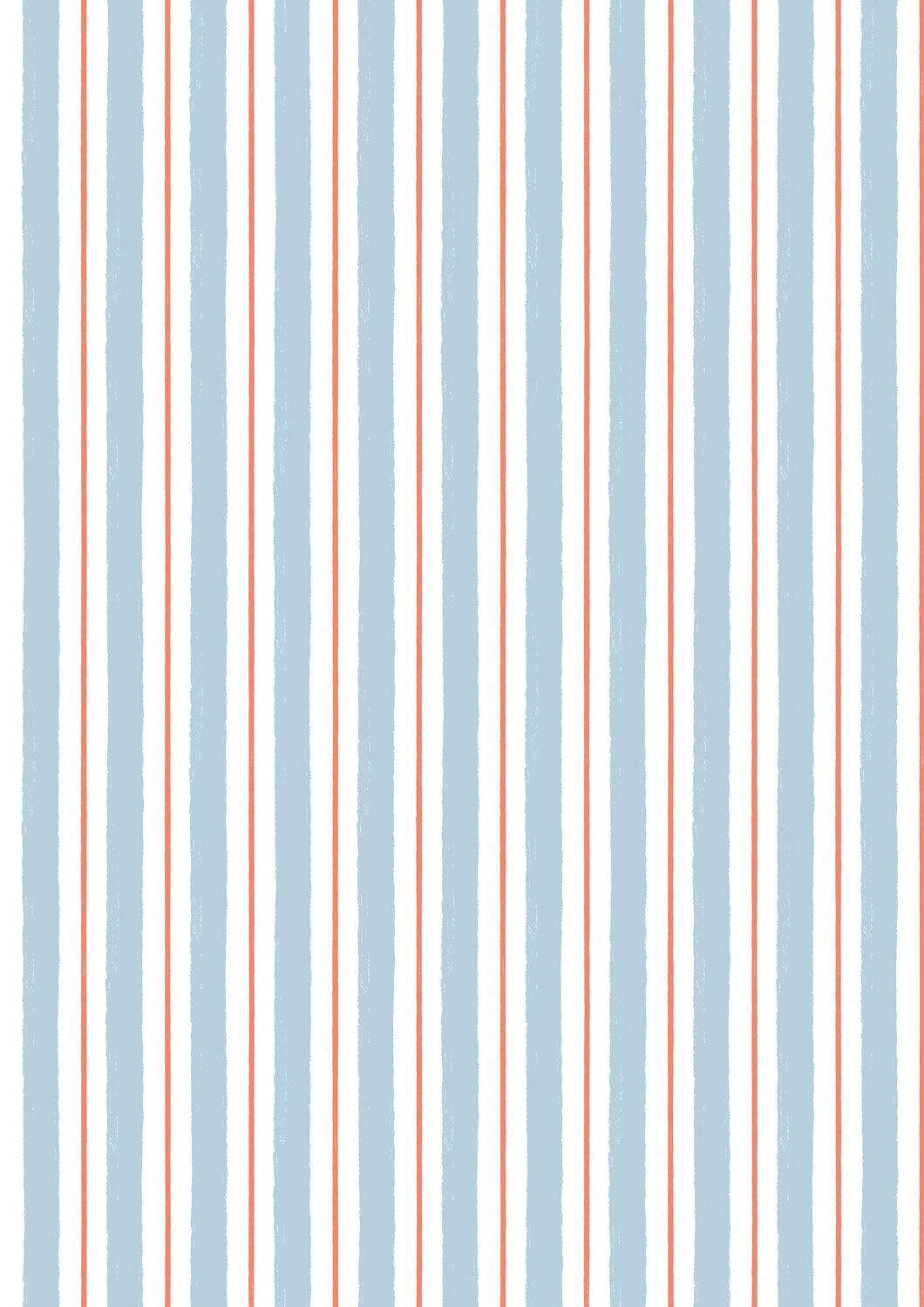 Seas The Day - Stripe Blue and Coral