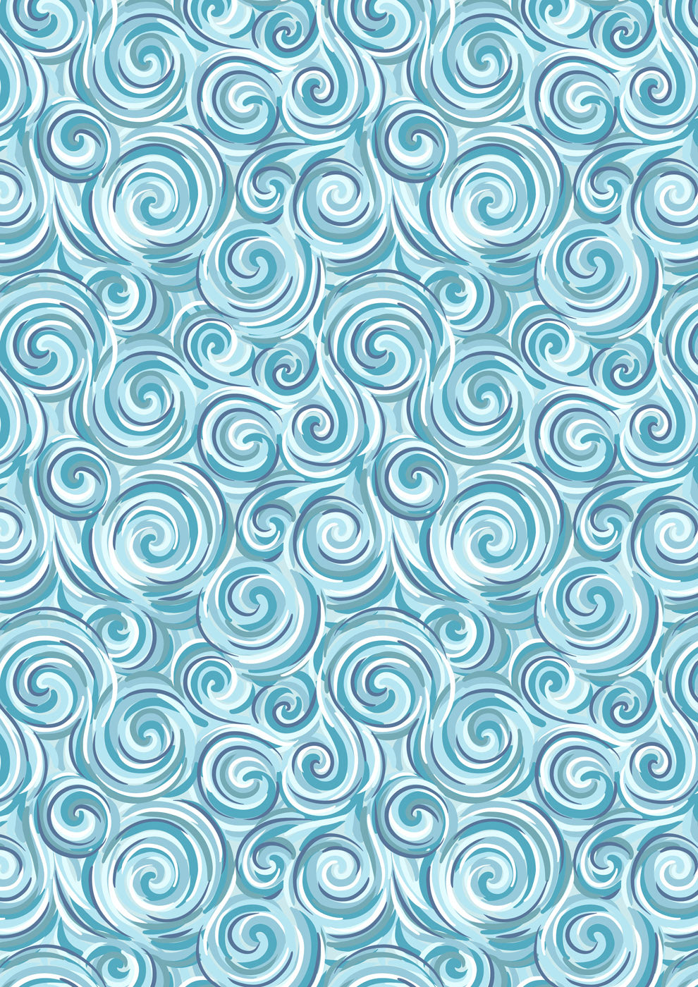 Where The Sky Dances - Northern Lights Swirl Blue (With Pearl)