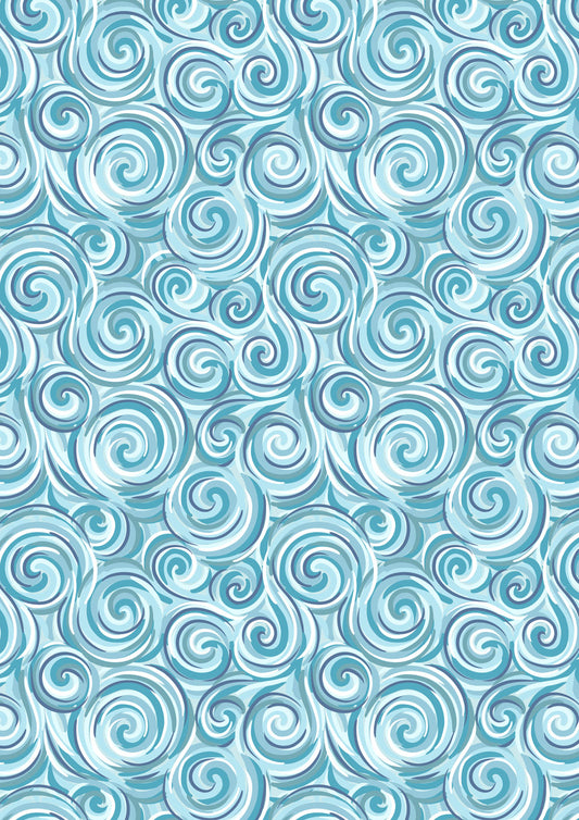Where The Sky Dances - Northern Lights Swirl Blue (With Pearl)