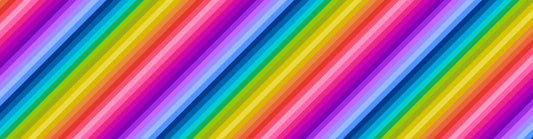 Vibrant Rainbow  - Diagonal Stripe