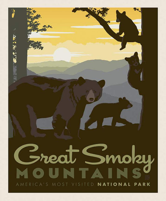 National Parks Poster Panel Great Smoky Mountains