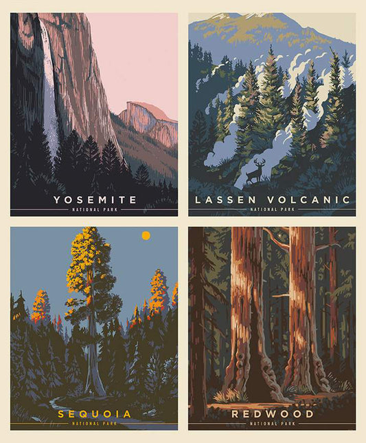 National Parks Pillow Panel California