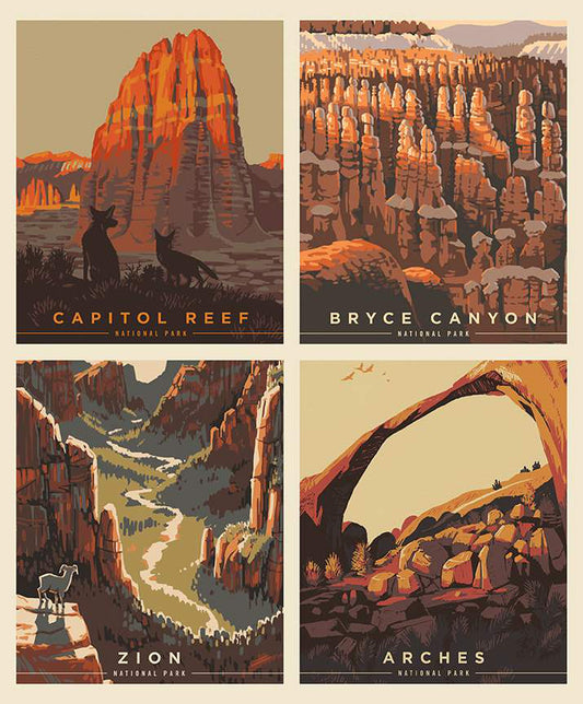 National Parks Pillow Panel Utah