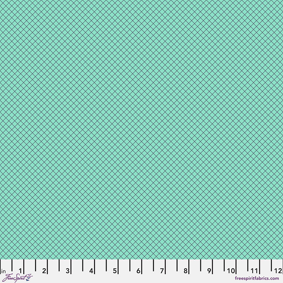 Tula Pink True Colors - On the Grid - Raindrop