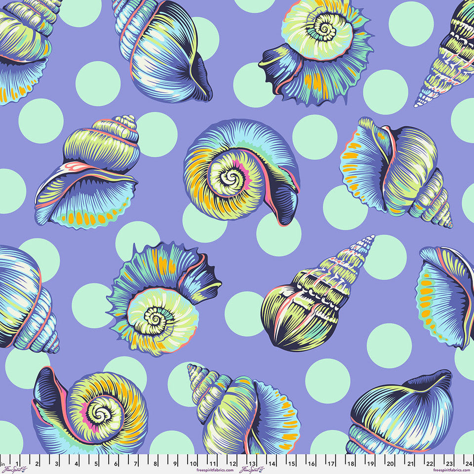 Floral Reef - Big Shelly - Marine Backing Fabric