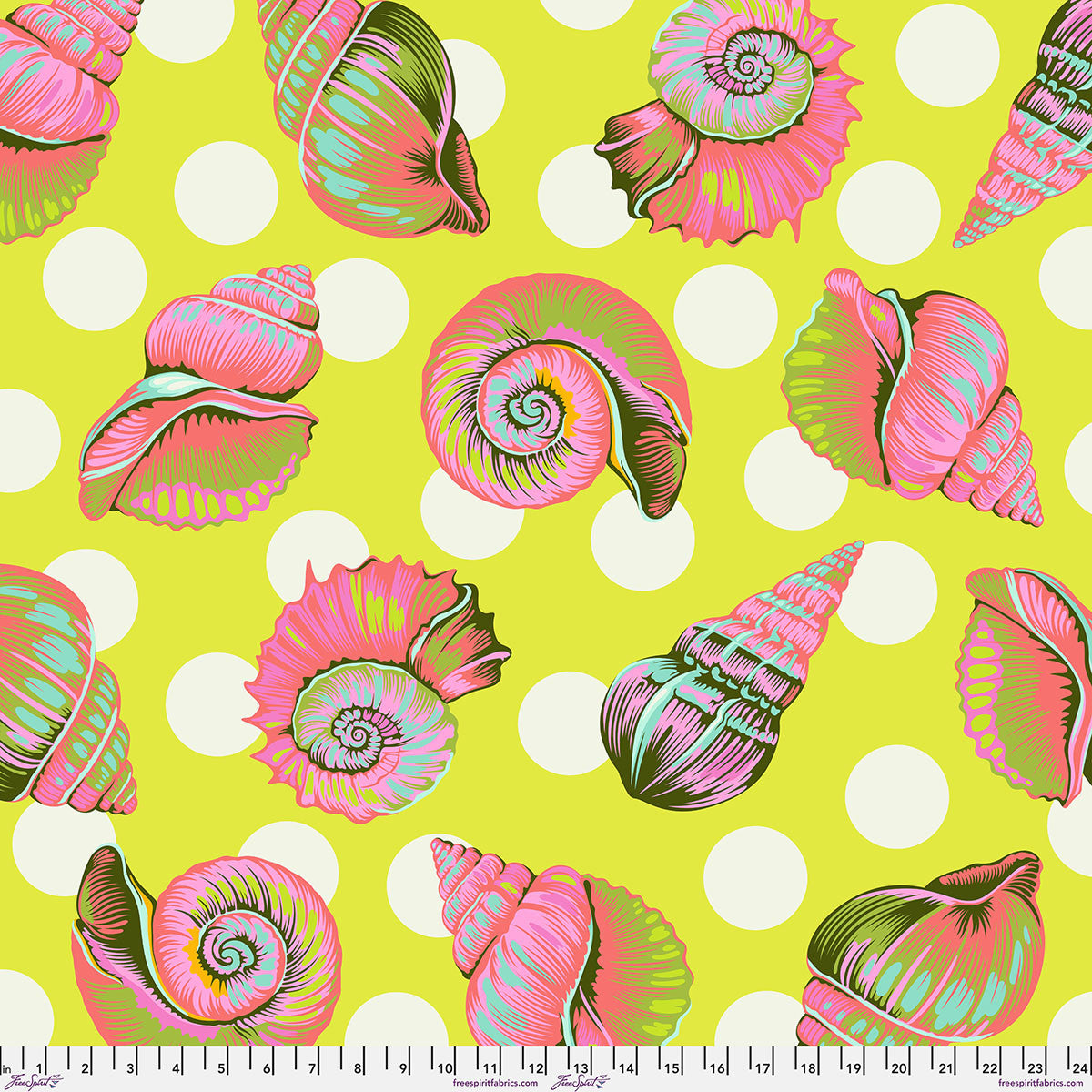 Floral Reef - Big Shelly - Seagrass Backing Fabric