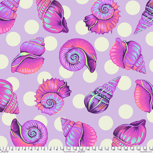 Floral Reef - Big Shelly - Ultraviolet Backing Fabric