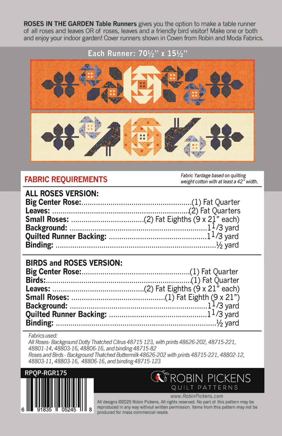 Roses in the Garden Table Runner