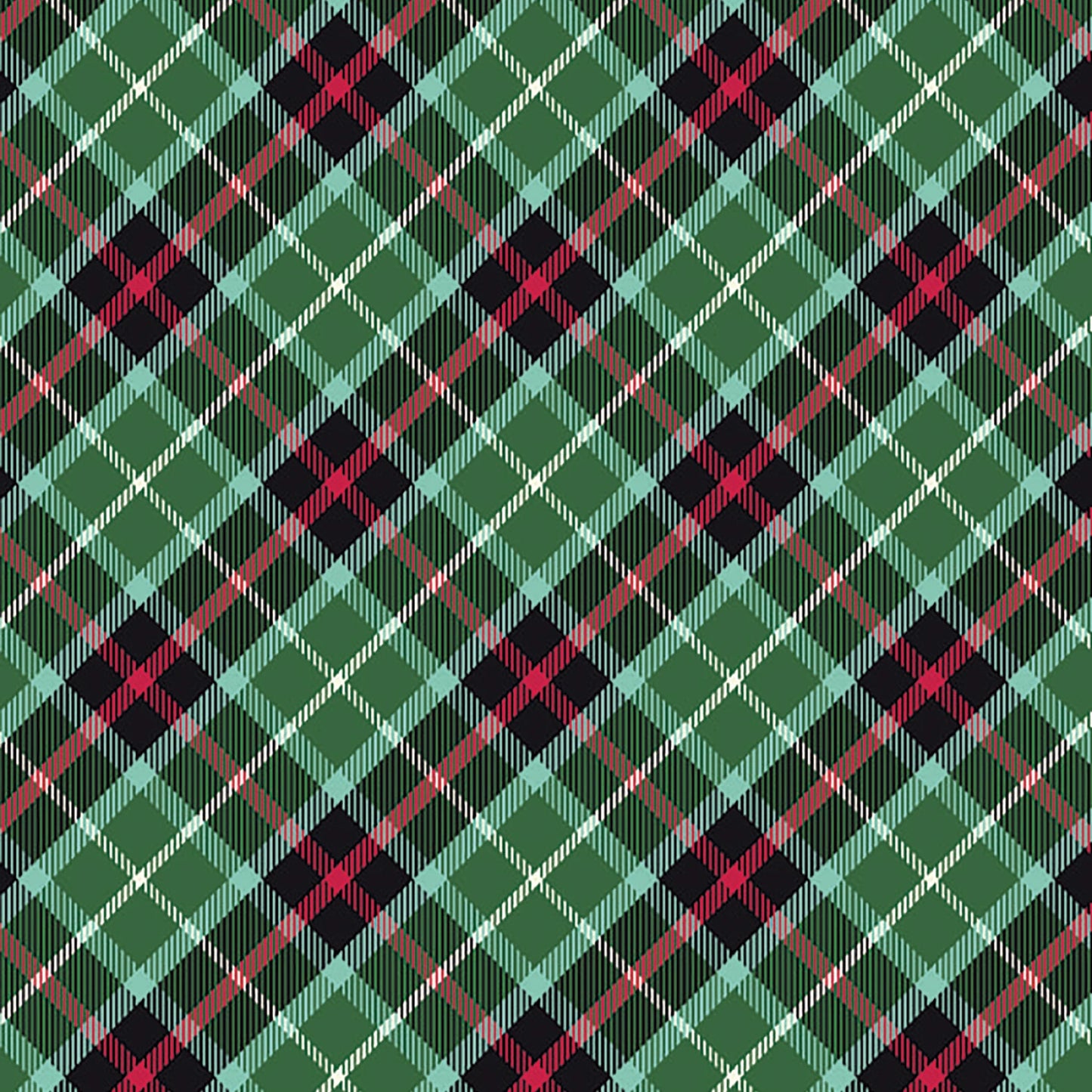 All is Bright - Christmas Green Check