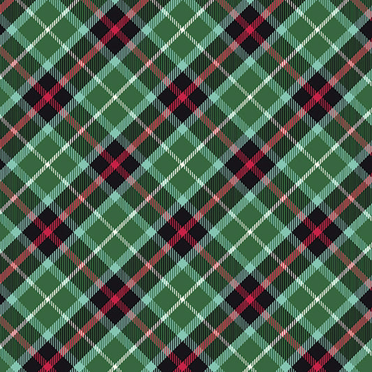 All is Bright - Christmas Green Check