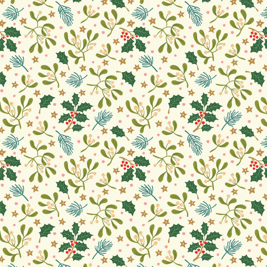 All is Bright - Mistletoe on Cream