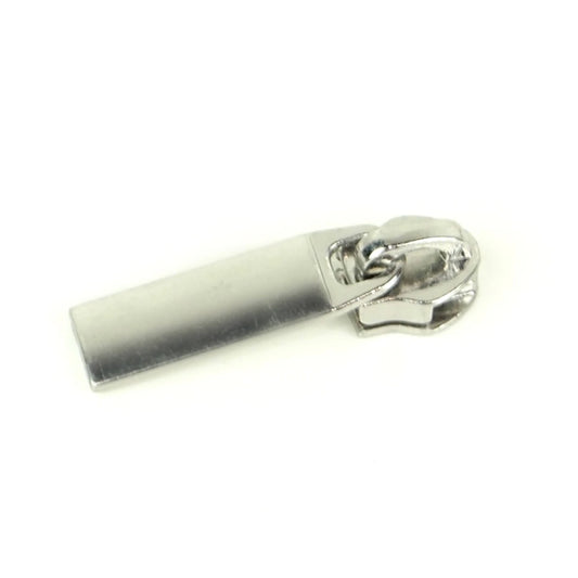 Rectangle Zipper Pulls Size 5 Nickel 4pk