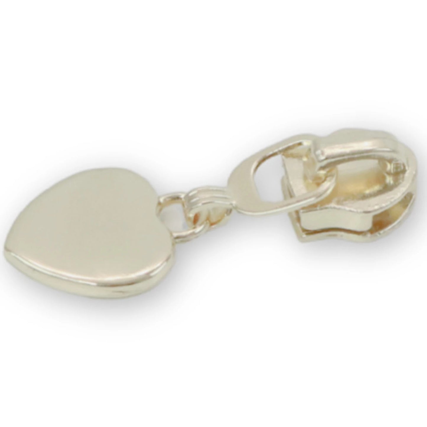 Four 5 Heart Zipper Pulls Gold