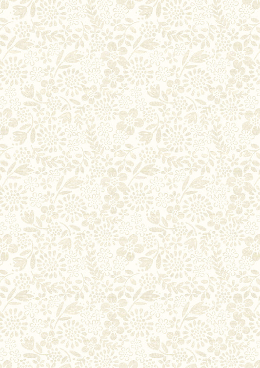 Tiny Tonals - Cream On Cream Flower Garden