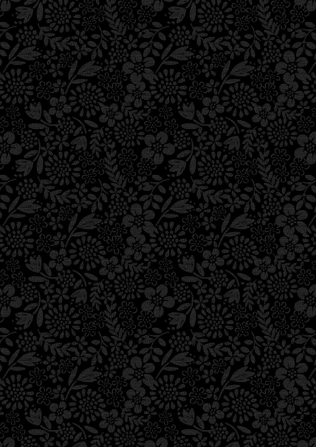 Tiny Tonals - Black On Black  Flower Garden