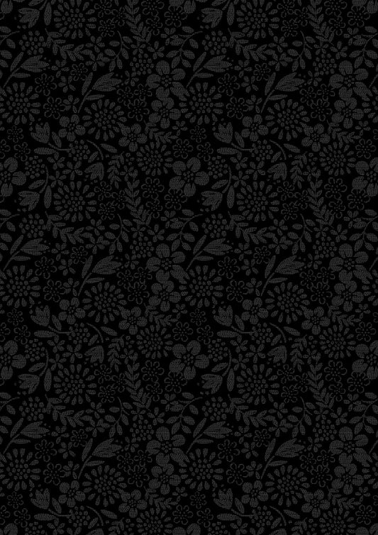Tiny Tonals - Black On Black  Flower Garden