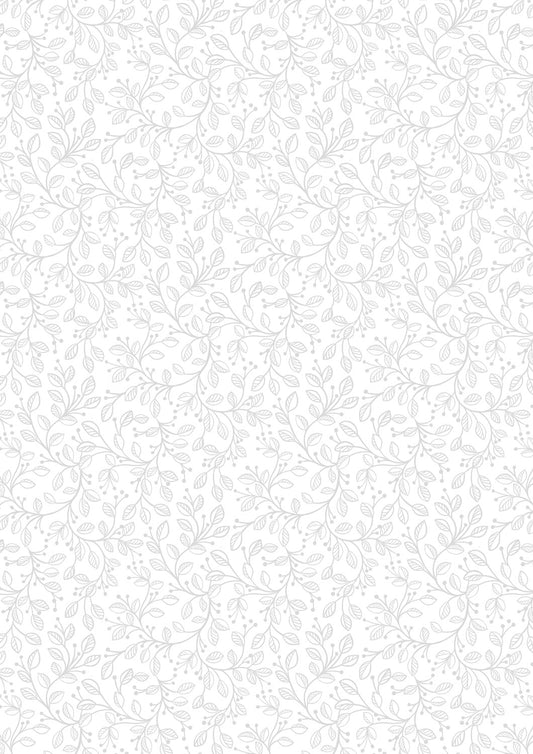 Tiny Tonals - White On White Forest Vines