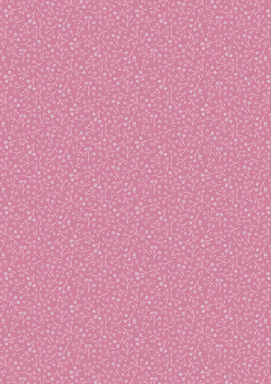 The Pressed Flowers Collection - Pressed Posy Cerise by Cassandra Connolly with Lewis and Irene Fabrics