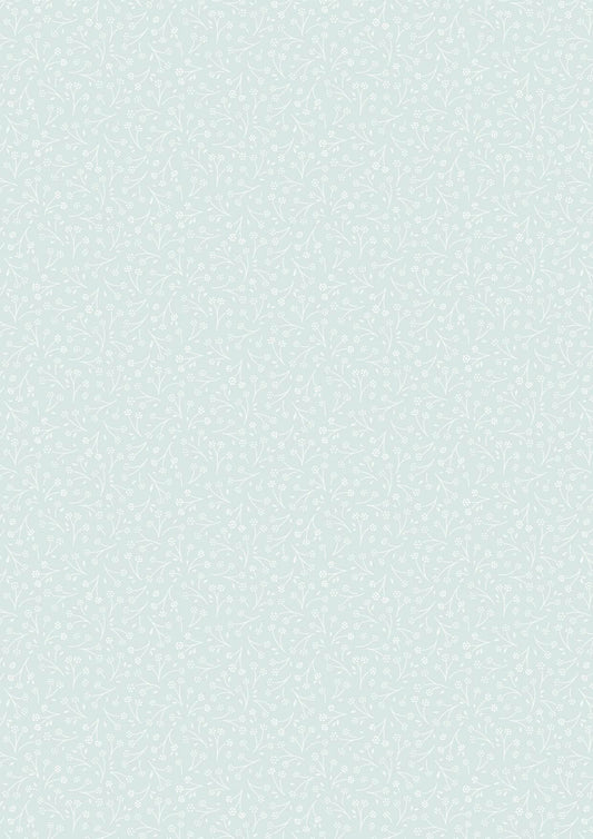 The Pressed Flowers Collection - Pressed Posy Light Teal by Cassandra Connolly with Lewis and Irene fabrics 