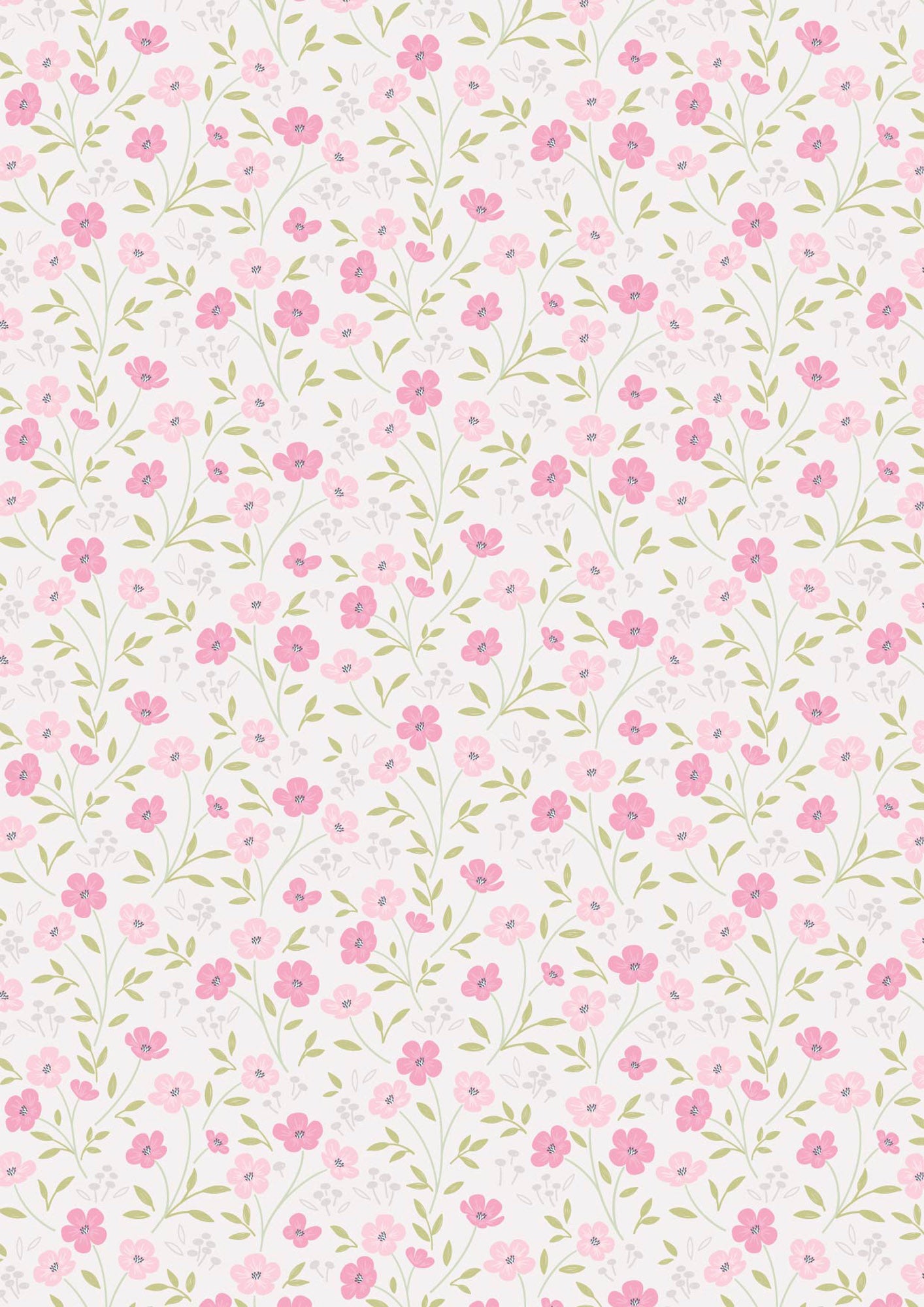 The Pressed Flowers Collection - Timeless Blossom Pale Mink by Cassandra Connally with Lewis and Irene fabrics