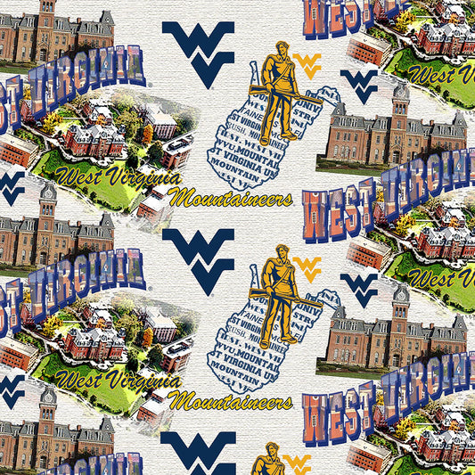 NCAA- West Virginia University - Scenic Map 1212