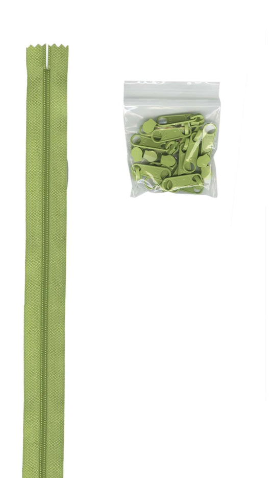 4 yards of 16mm #4.5 Zipper Chain and 16 Ex-Large Chartreuse