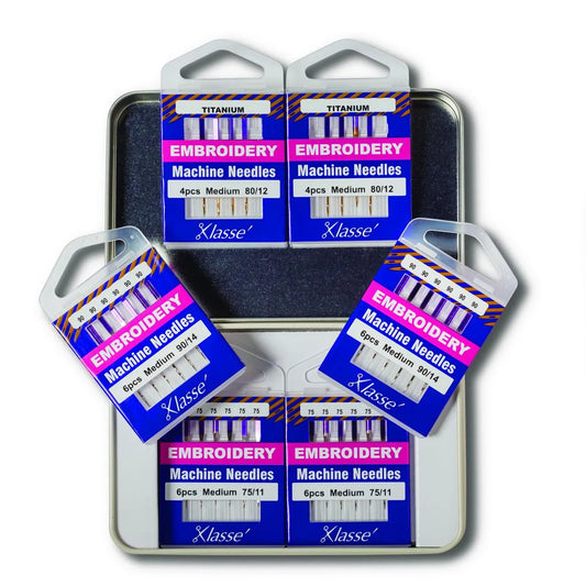 Klasse 6PC Embroidery Needle Variety Tin