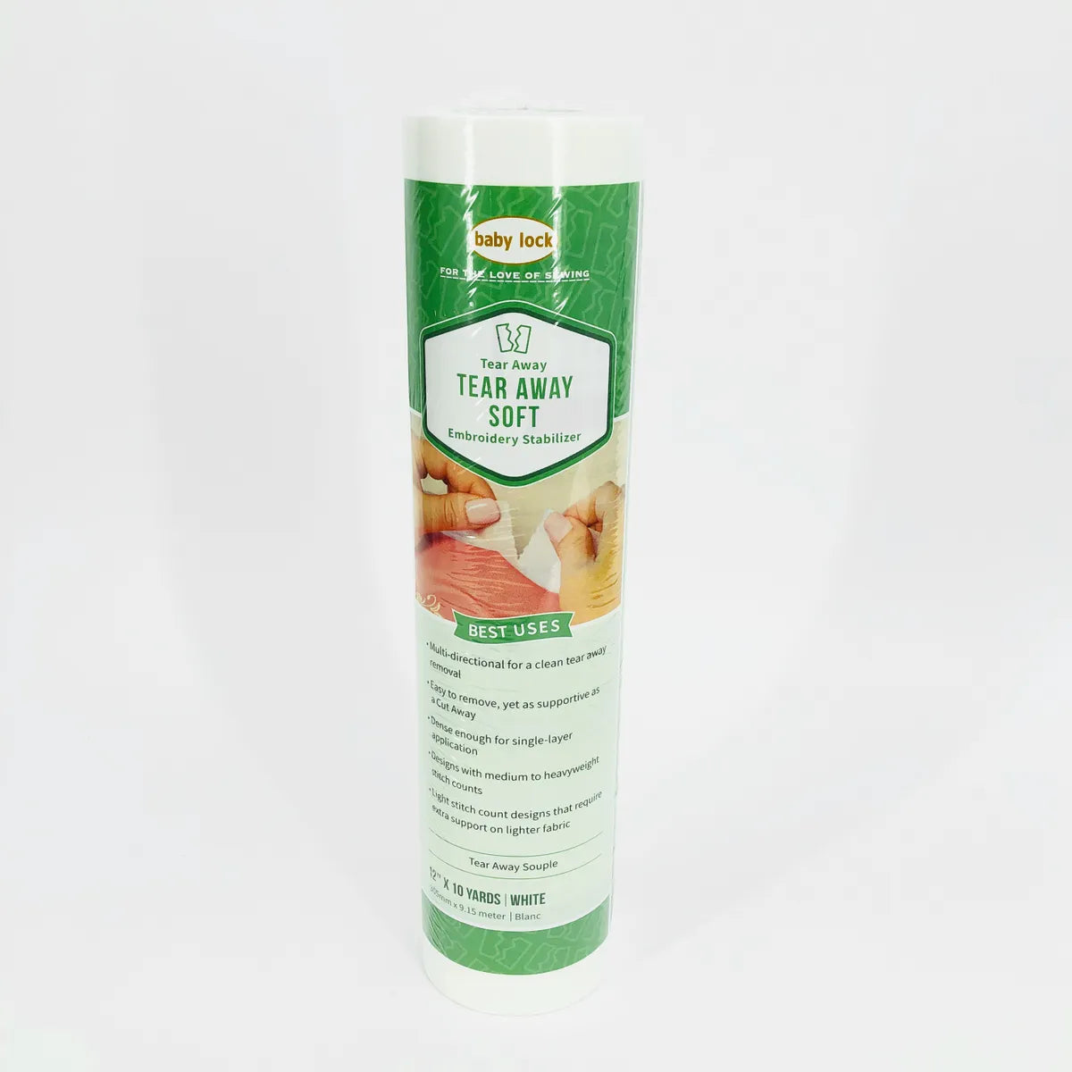 Baby Lock BLT104 Tear Away, Soft, Heavy Weight Stabilizer, 1.8 oz, 12 in x 10 yd