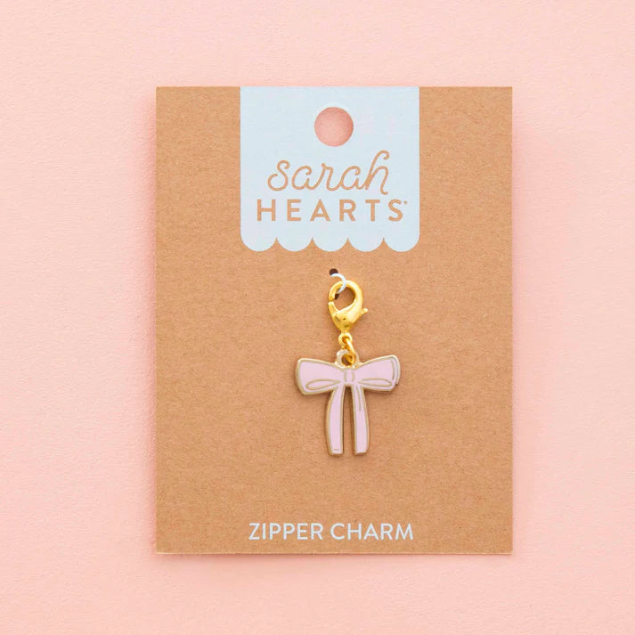 Pink Bow Zipper Charm