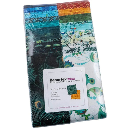 Peacock Symphony 2 1/2 inch Strips, 42pcs/bundle