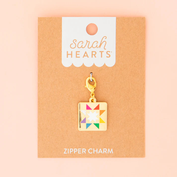 Quilt Star Zipper Charm