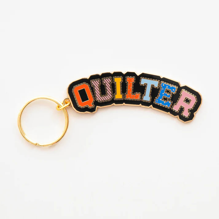 Quilter Enamel Keychain