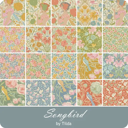 Tilda Songbird Fat Eighth Bundle 10 x 19 in 20 Fabrics