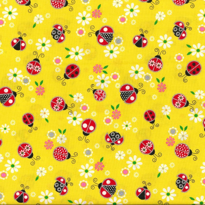 Lady Bug w/Glitter Yellow