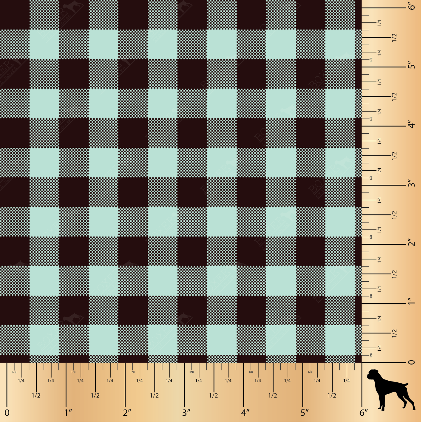 Light Mint Buffalo Plaid 1.2 Square