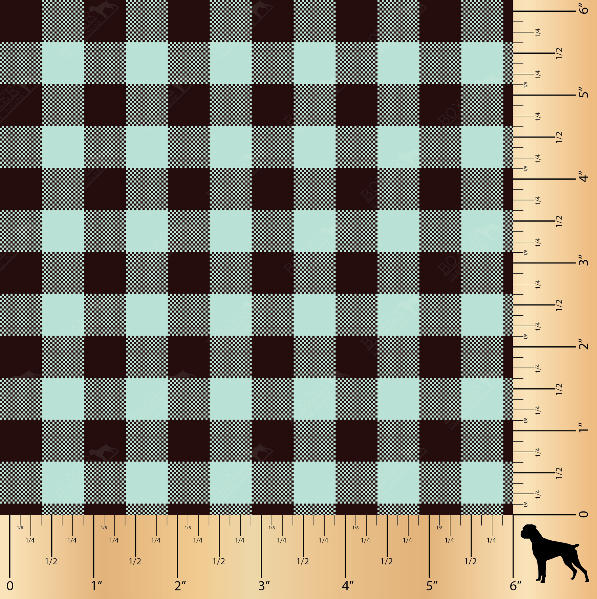 Light Mint Buffalo Plaid 1.2 Square