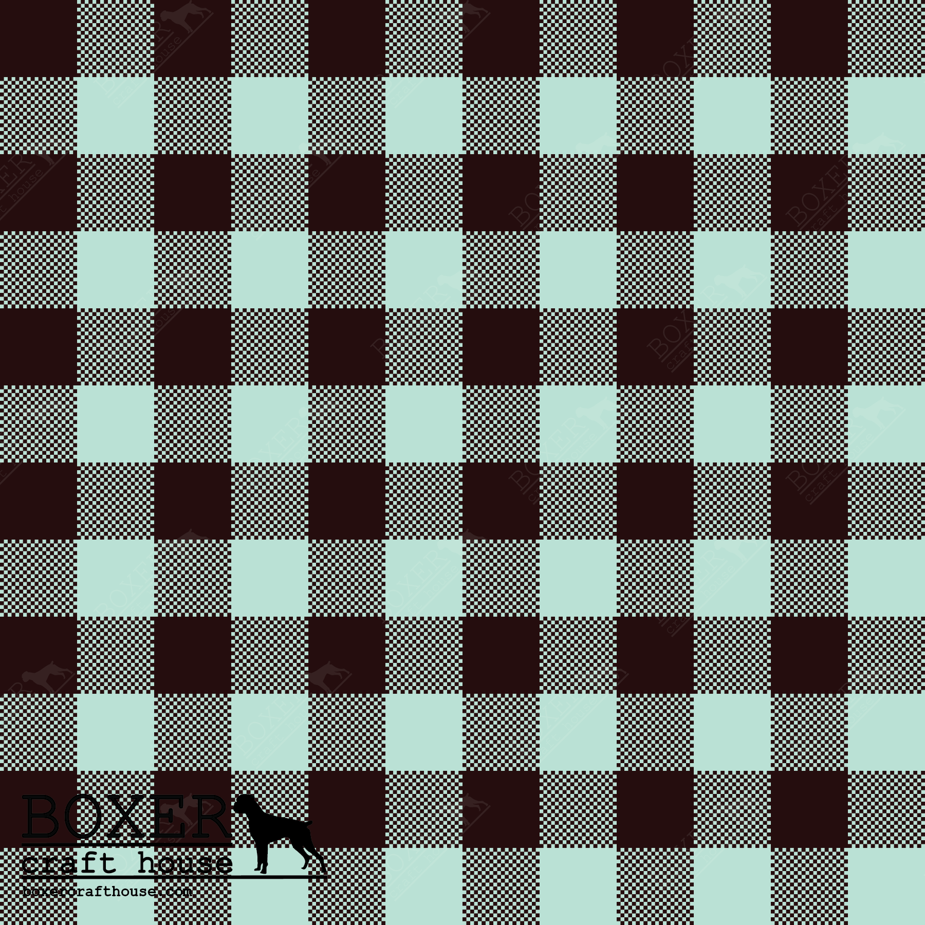 Light Mint Buffalo Plaid 1.2 Square