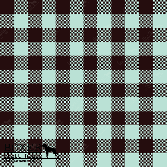 Light Mint Buffalo Plaid 1.2 Square