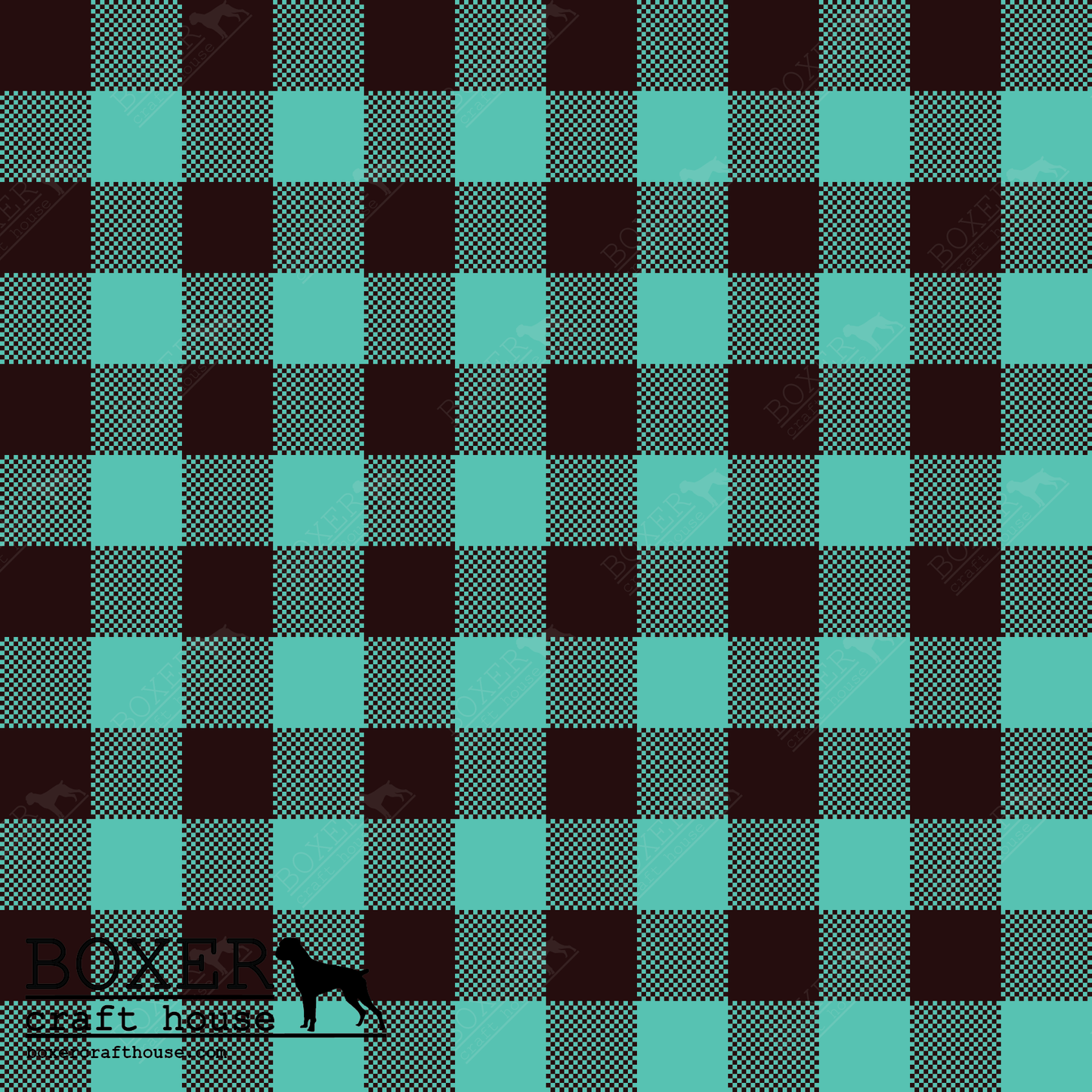 Mint Buffalo Plaid 1.2 Square